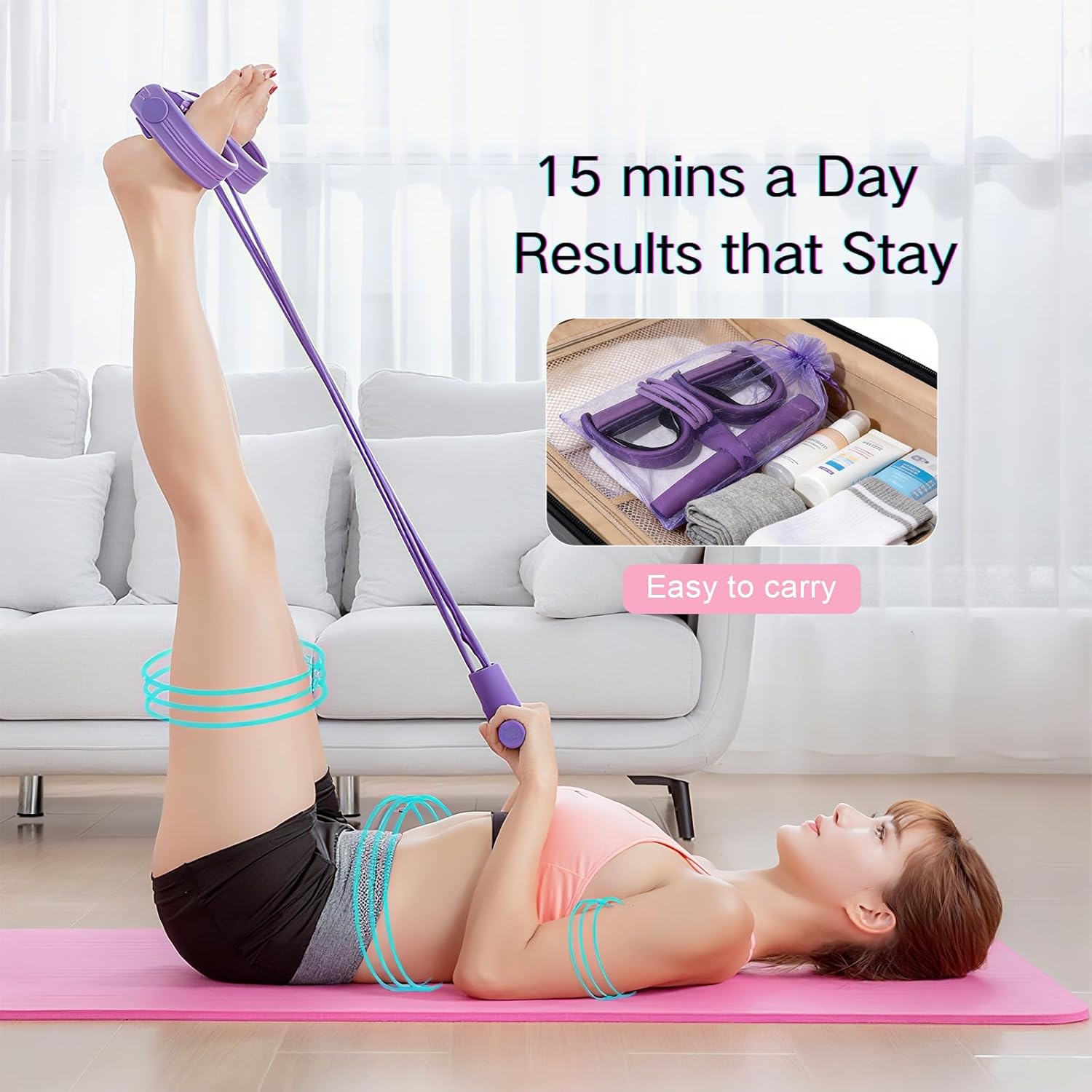 Yoga Pedal Puller Fitness Equipment - 4/6-Tube Pedal Tensioner Multi-Functional Household Fitness