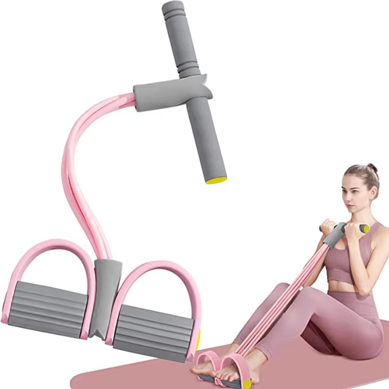 Yoga Pedal Puller Fitness Equipment - 4‑Tube Yoga Pedal Puller Resistance Band,