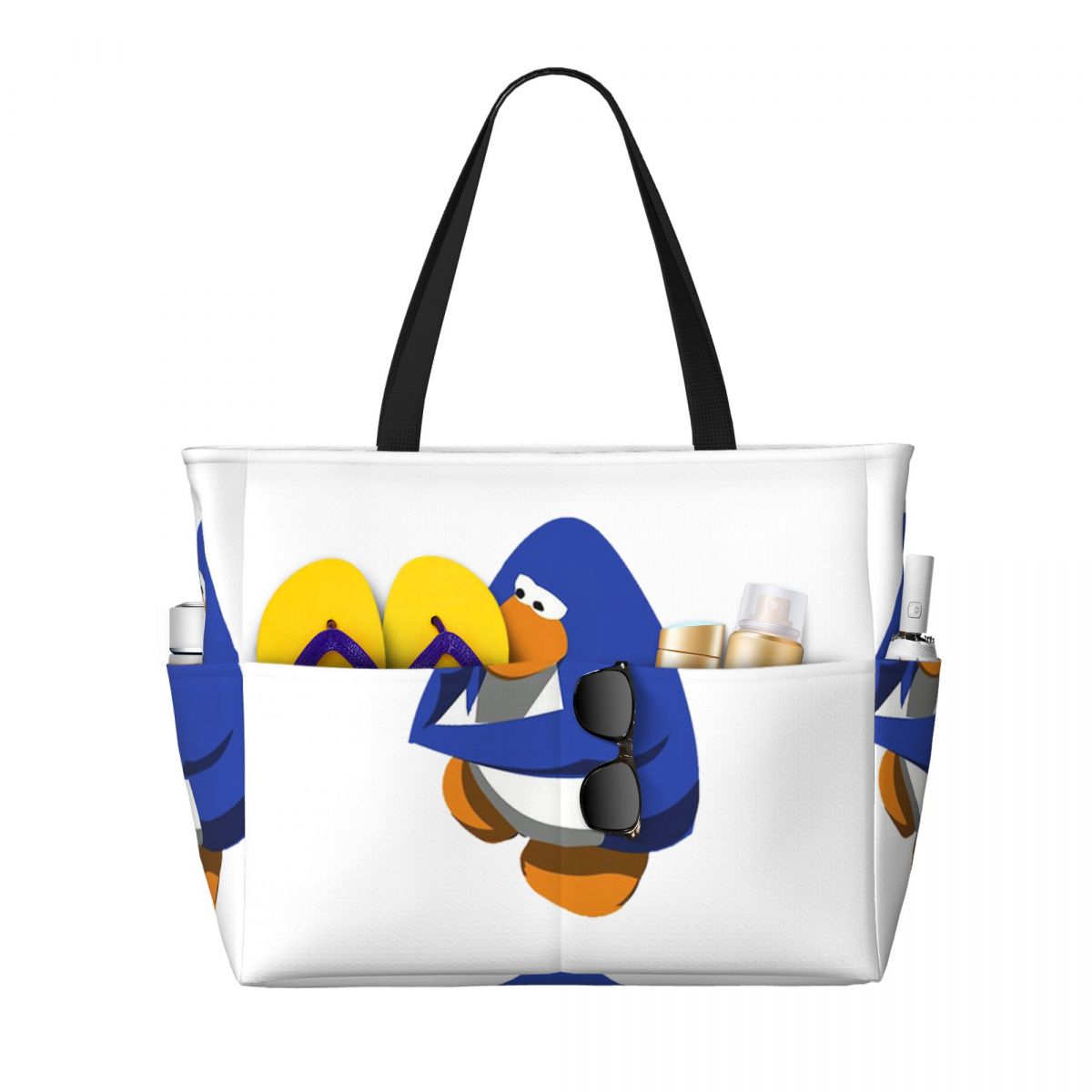 Yoga Fitness Tote - Club Penguin BOI Beach Tote Bag