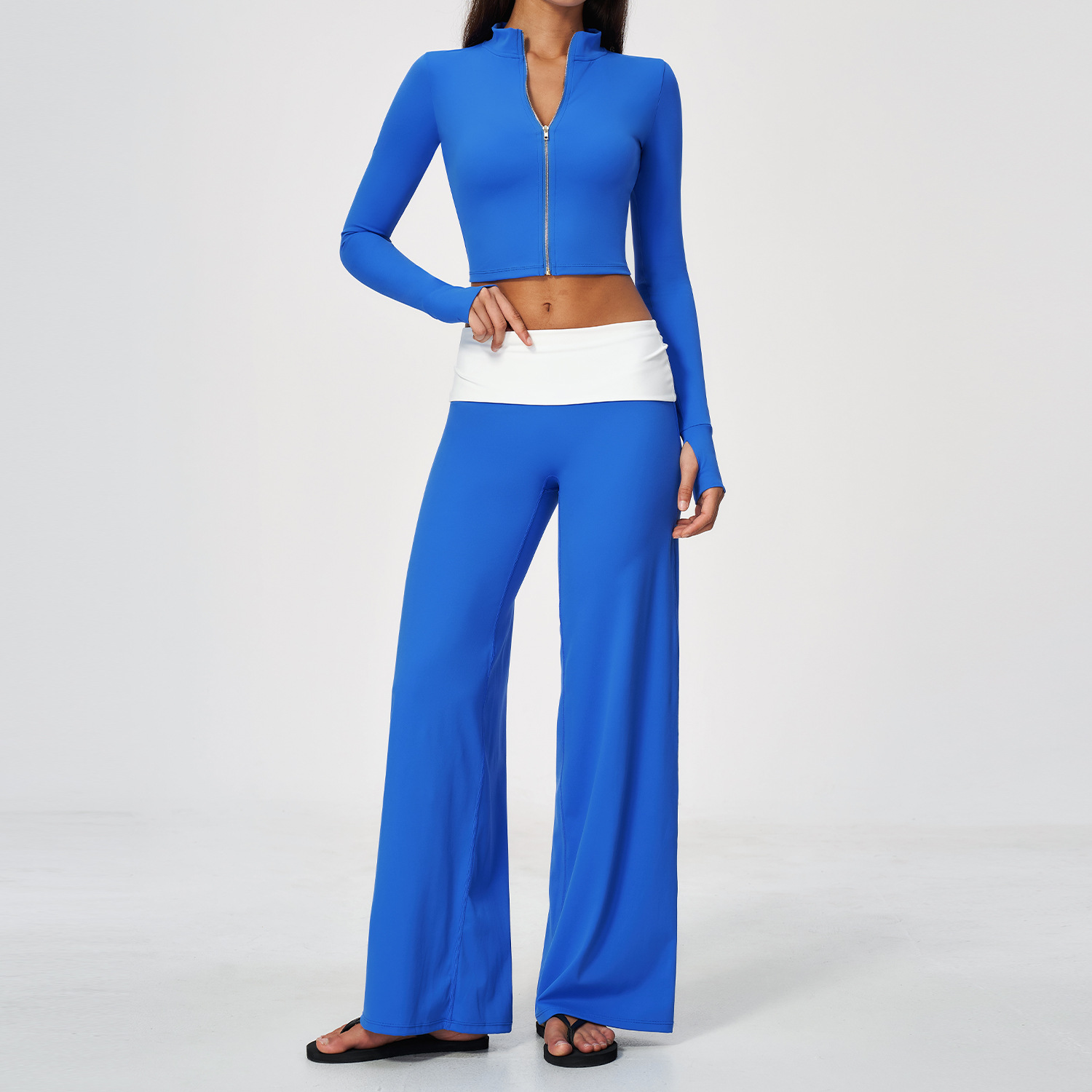 Zip Jacket Wide Leg Pants 2 Pi - Yoga Fitness Pants review and price