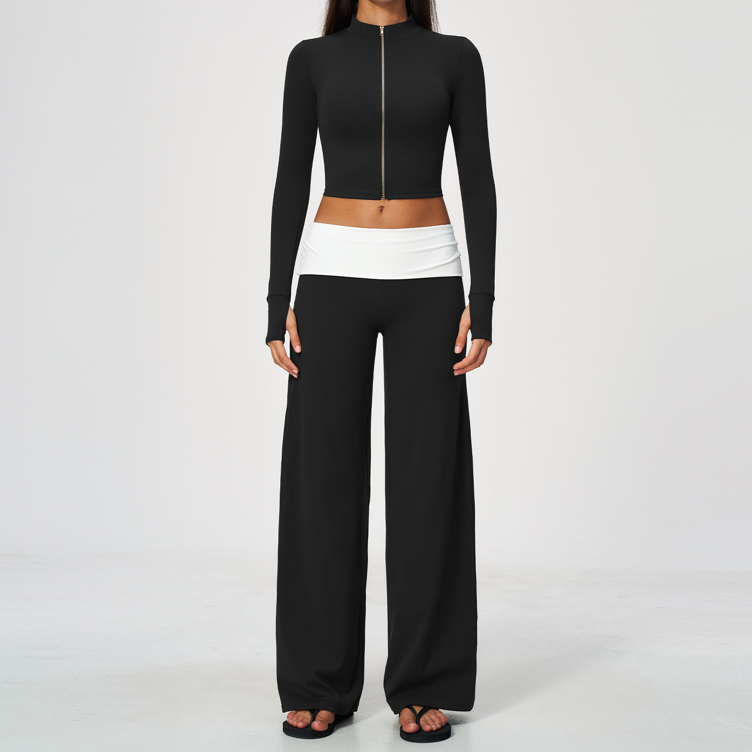 Zip Jacket Wide Leg Pants 2 Pi - Yoga Fitness Pants review and price