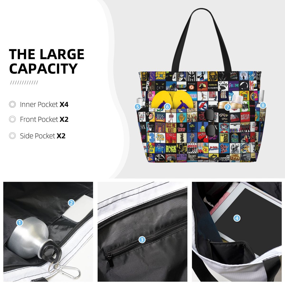 Broadway Musical Theatre Logos - Yoga Fitness Tote review and price