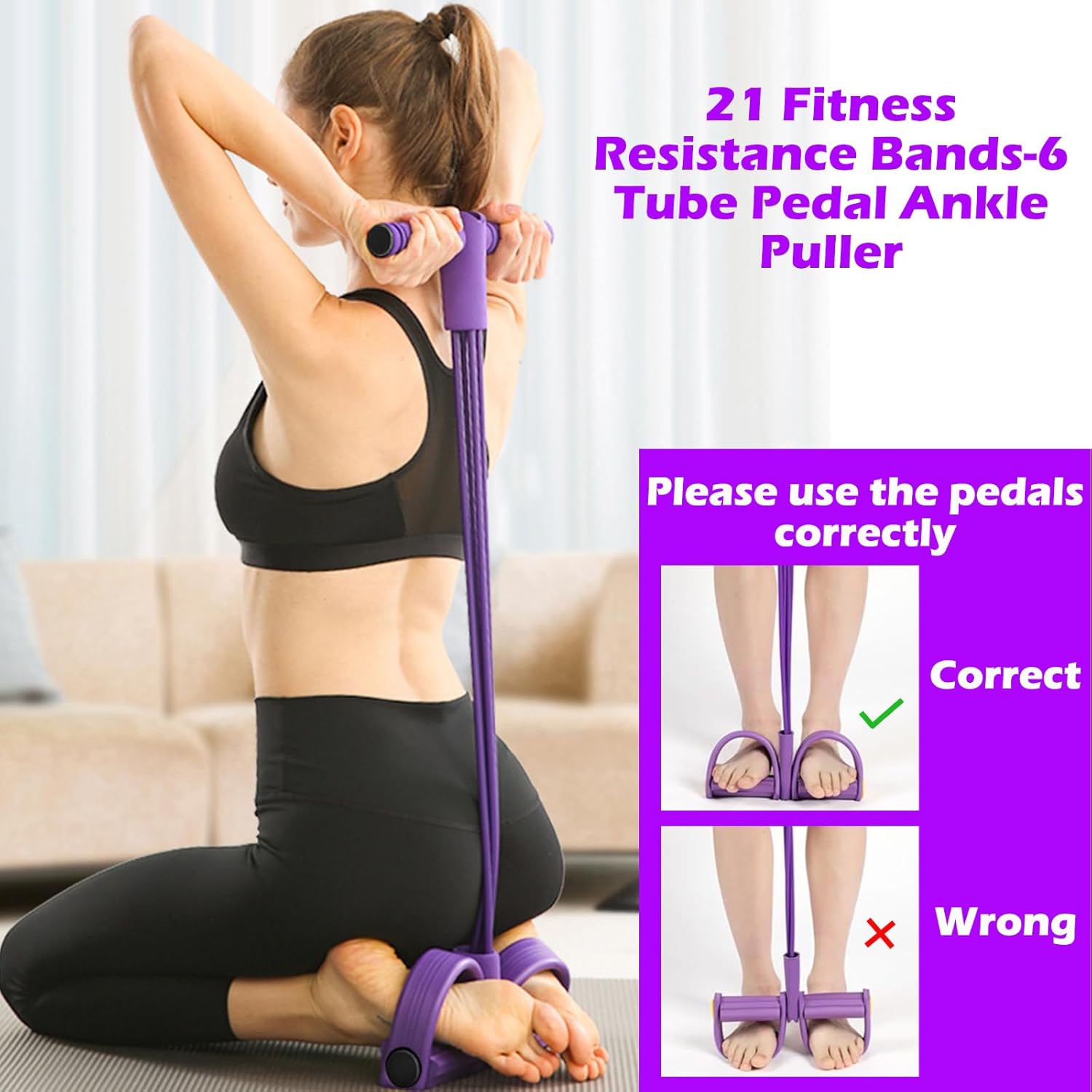 4/6-Tube Pedal Tensioner Multi - Yoga Pedal Puller Fitness Equipment review and price