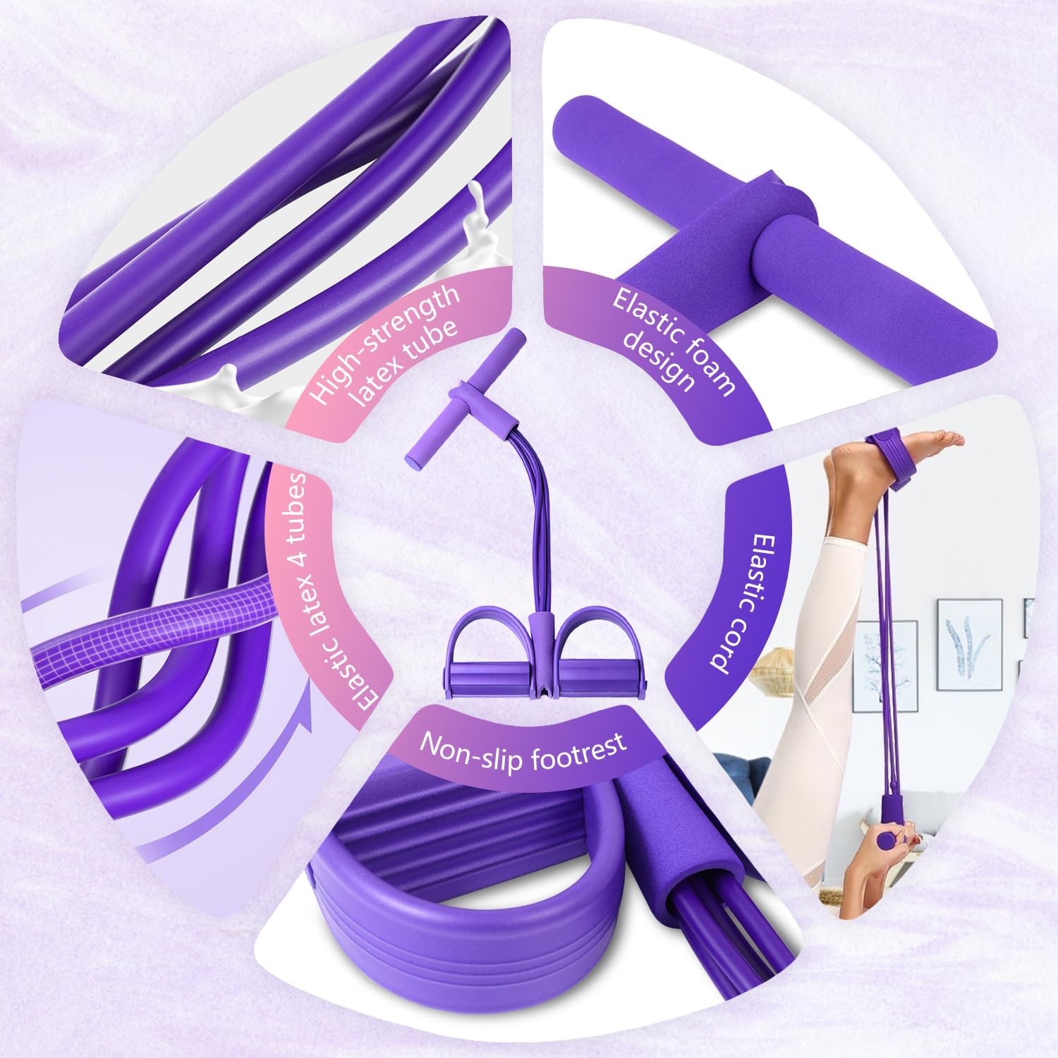 Fitness Resistance Bands-4 Tub - Yoga Pedal Puller Fitness Equipment review and price