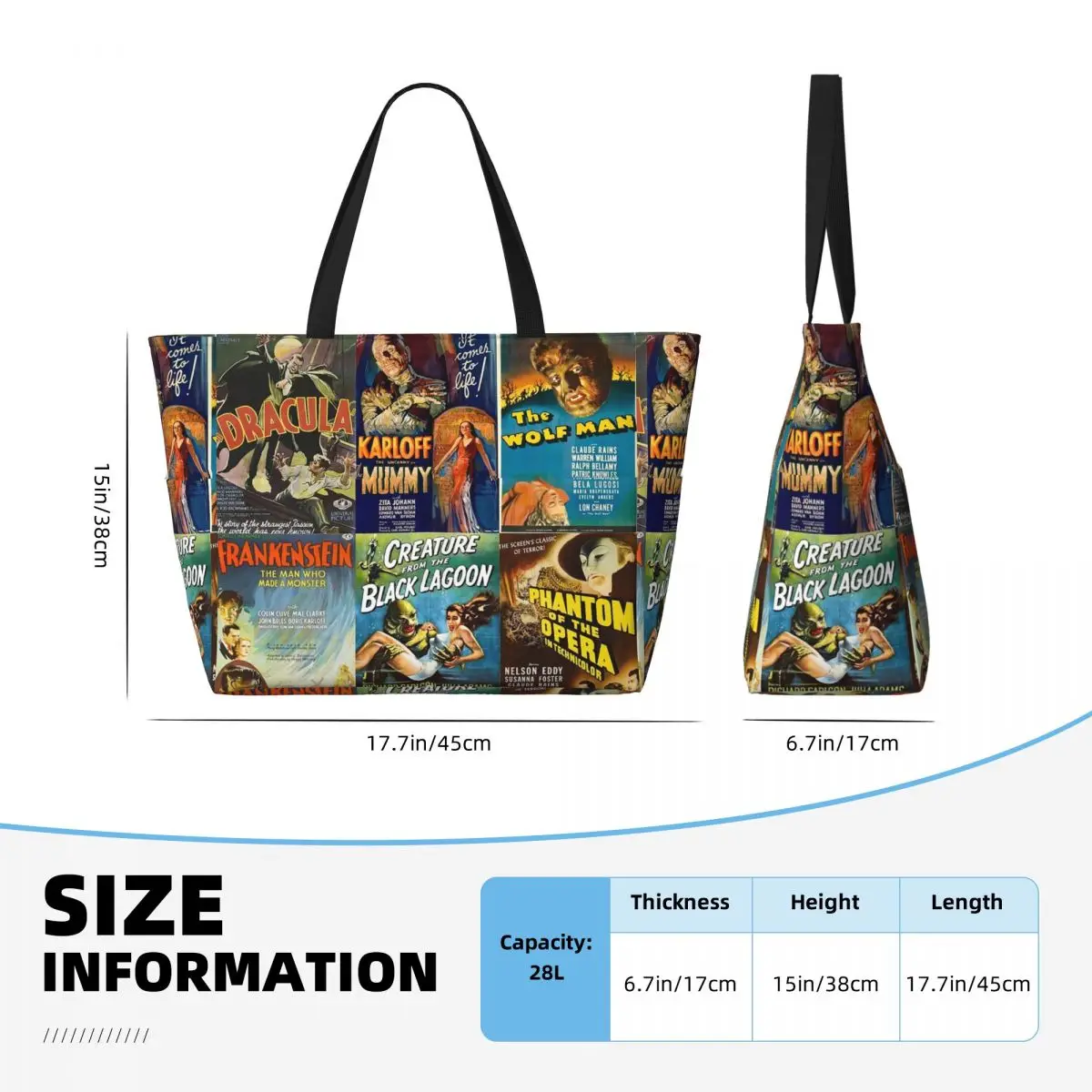Universal Monsters Beach Tote  - Yoga Fitness Tote review and price