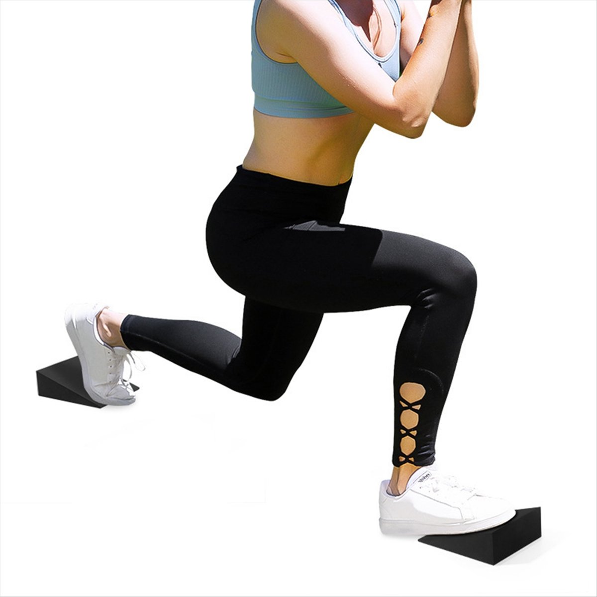ABXY 2Pcs Yoga Wedge Blocks EV - Yoga Fitness Exercises review and price