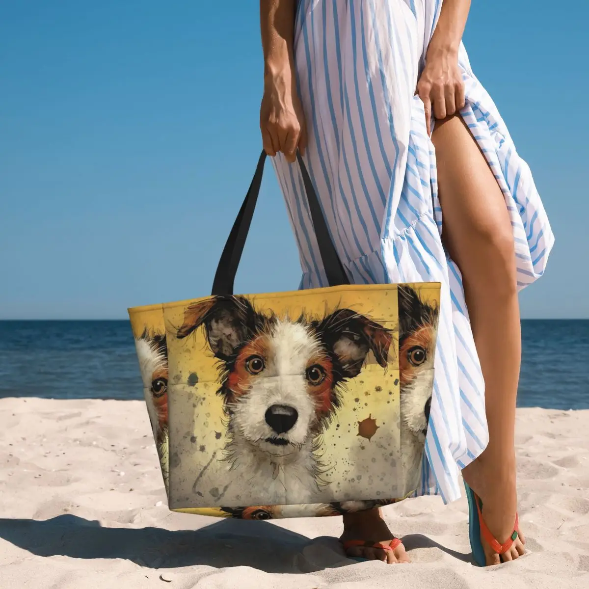 Dog Jack Russell Terrier Beach - Yoga Fitness Tote review and price