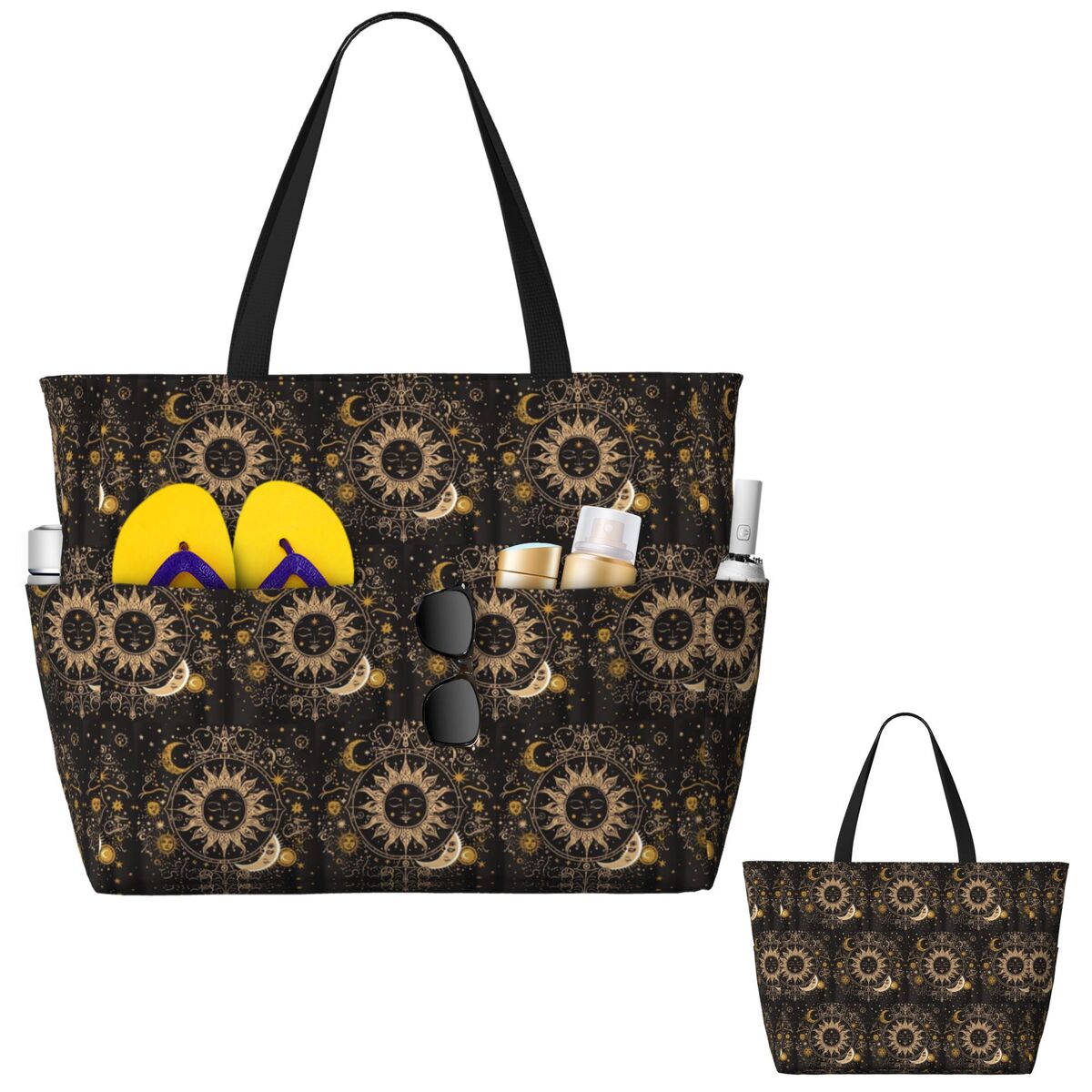 Boho Golden Crescent Moon And  - Yoga Fitness Tote review and price