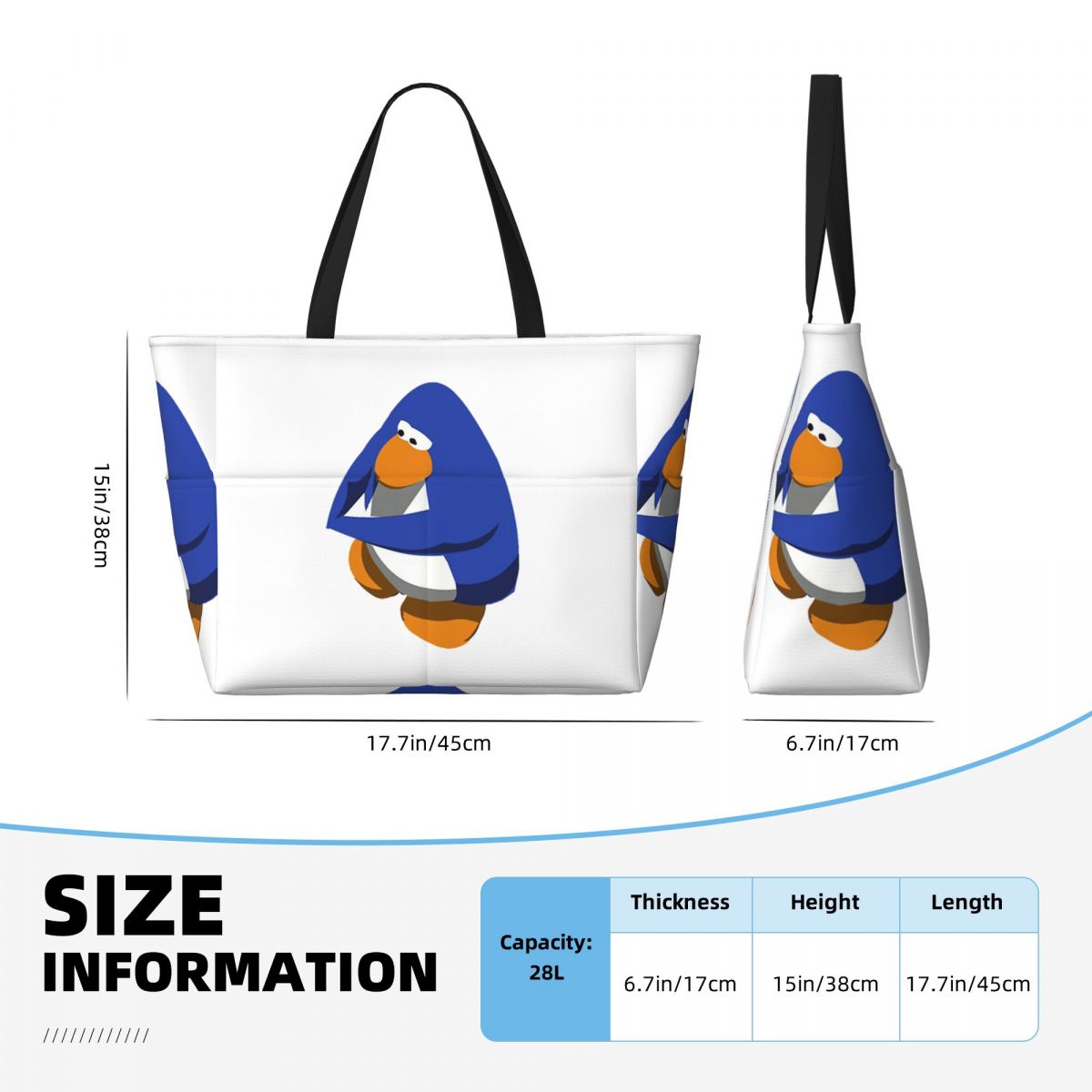 Club Penguin BOI Beach Tote Ba - Yoga Fitness Tote review and price