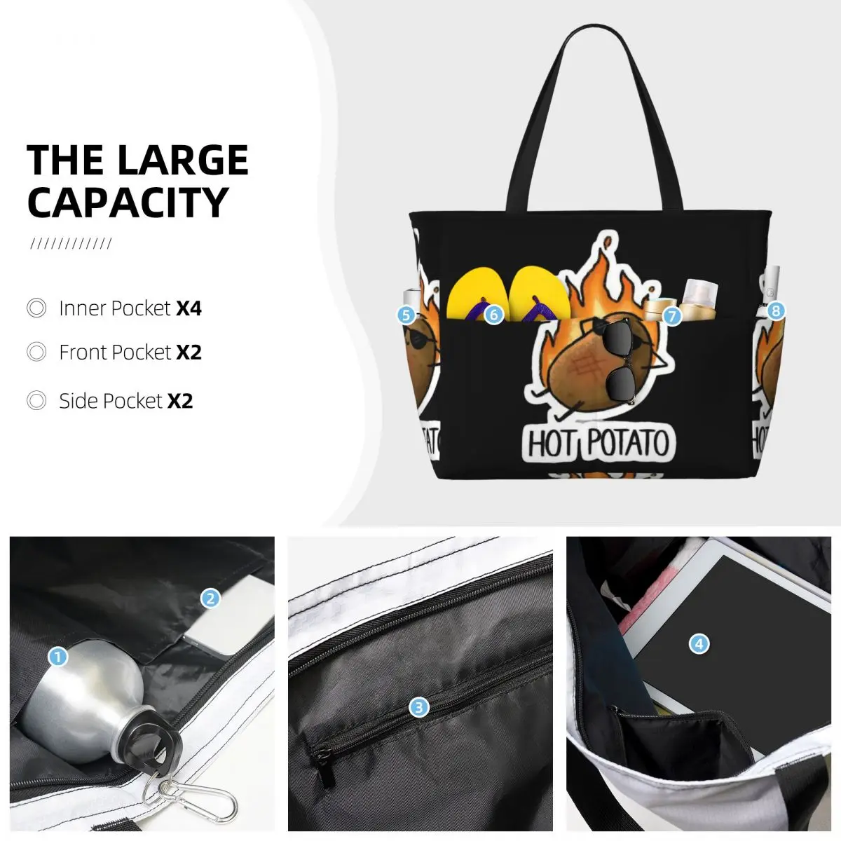 Fisher Potato Beach Tote Bag S - Yoga Fitness Tote review and price
