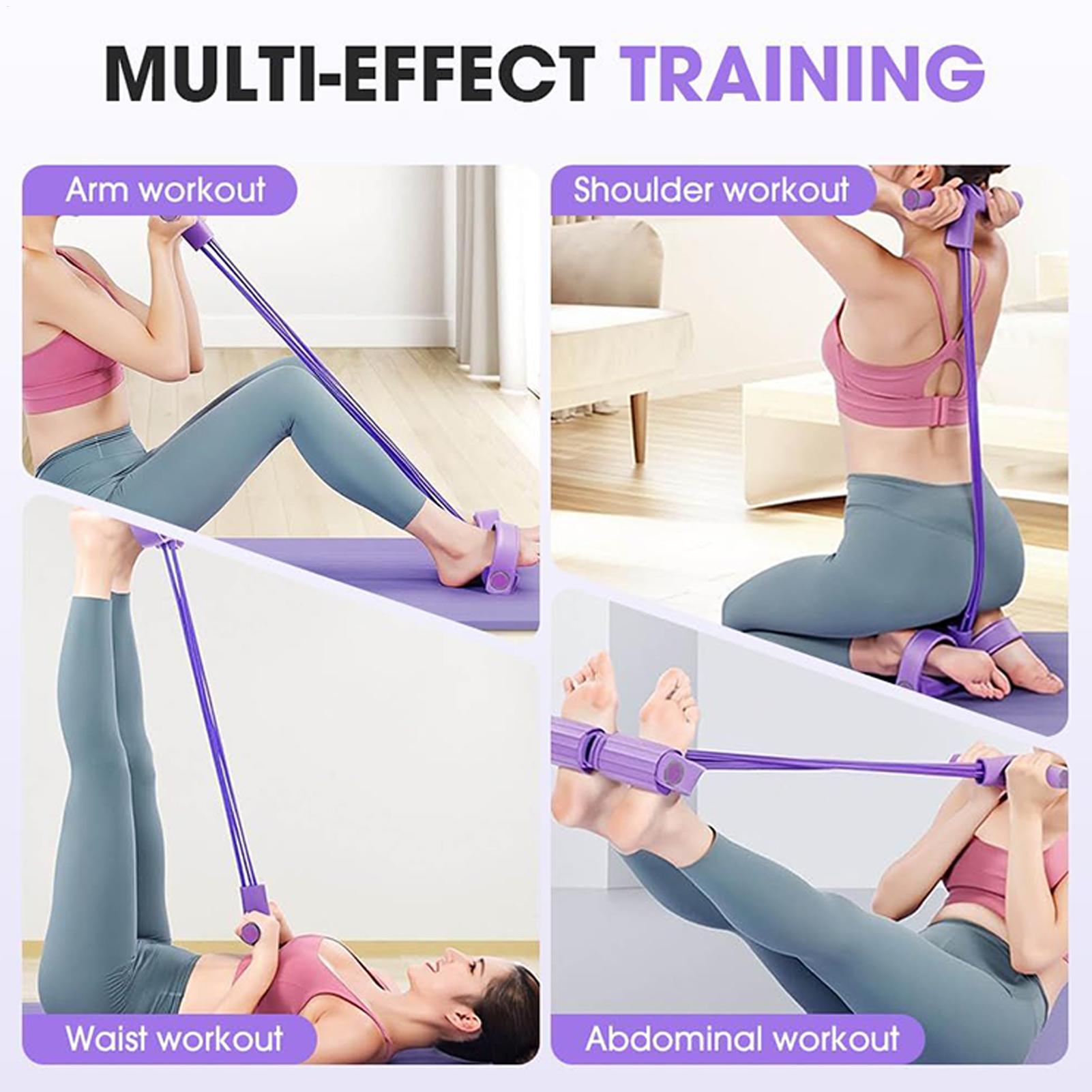 Resistance Bands 4-Tube Yoga P - Yoga Pedal Puller Fitness Equipment review and price