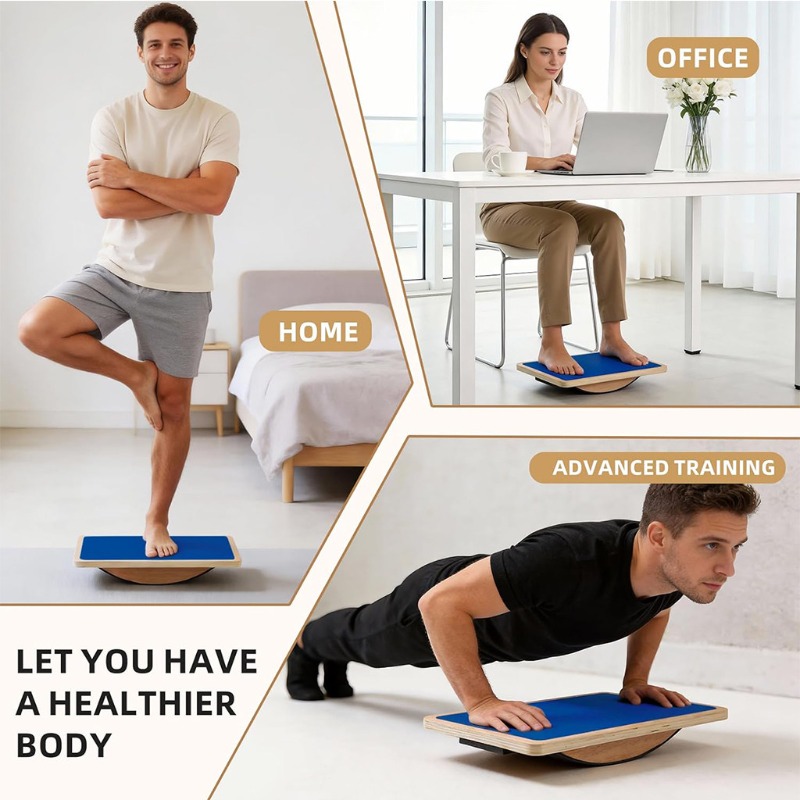 Portable Wooden Square Balance - Balance Board Fitness review and price